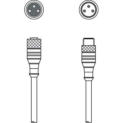 Leuze - Konfektioniertes Sensor-Aktor-Kabel Verbindungsleitung KDS U-M8-3A#50130902