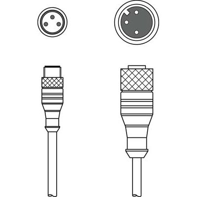 Leuze - Konfektioniertes Sensor-Aktor-Kabel Verbindungsleitung KDS U-M8-3A#50130931