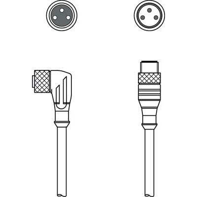 Leuze - Konfektioniertes Sensor-Aktor-Kabel Verbindungsleitung KDS U-M8-3W#50130921