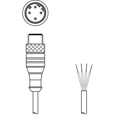 Leuze - Konfektioniertes Sensor-Aktor-Kabel Anschlussleitung KS ET-M12-4A-P7-150