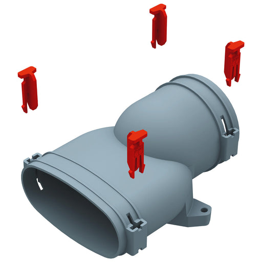Helios Ventilatoren - Zubehör/Ersatzteile für Ventilatoren FlexPipe Übergang Gerade FRS-ÜG 51-75 v. Oval51 auf Rund75