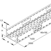 Niedax - Kabelrinne Rinne vertikal RSV 110.300 S − 3 Meter
