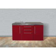 Stengel - Mini-Küche Miniküche Premiumline MPGSBR160GSIKFreBli Bordeauxrot