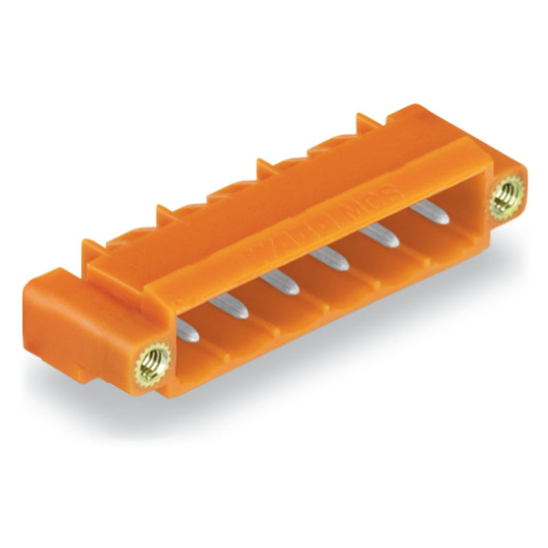 WAGO - Leiterplattensteckverbinder THT-Stiftleiste Lötstift 231-562/108-000 1,2x1,2,abgew.,or − 100 Stück