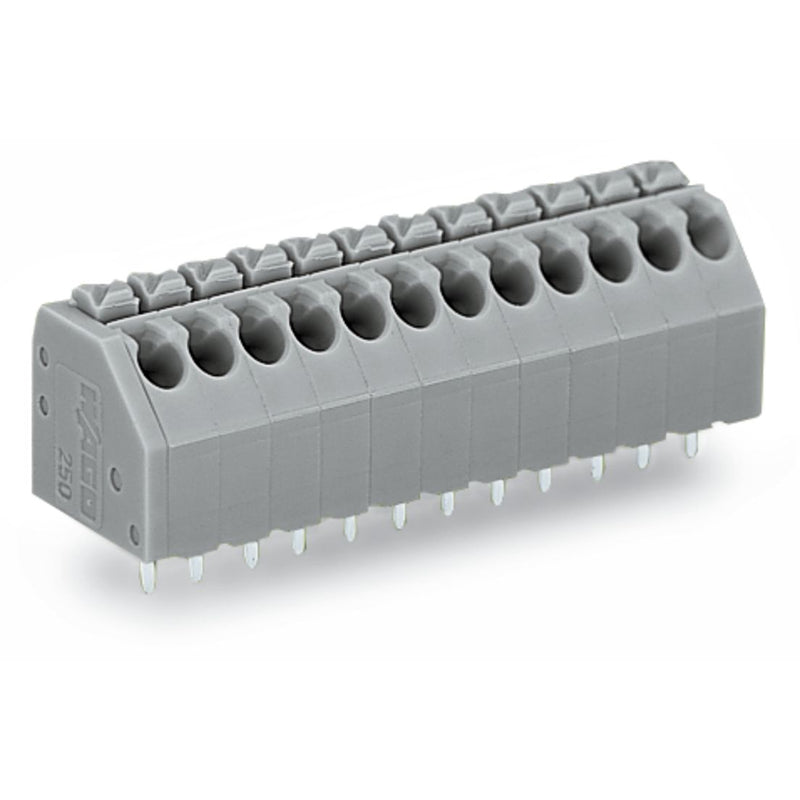 WAGO - Leiterplattenklemme 250-110 Drücker,1,5mm²,grau − 30 Stück