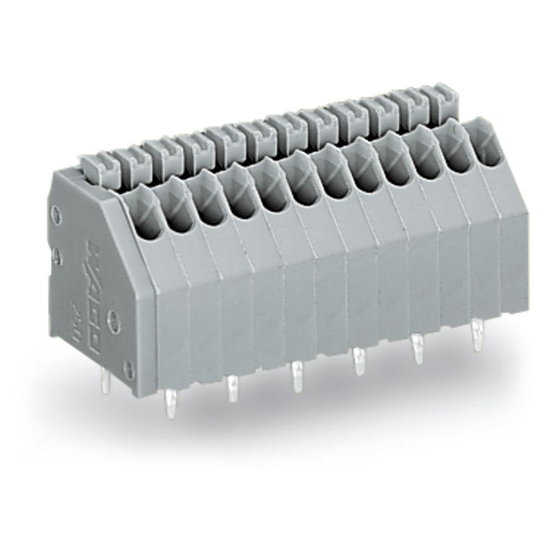WAGO - Leiterplattenklemme 250-1410 Drücker,0,5mm²,grau − 40 Stück