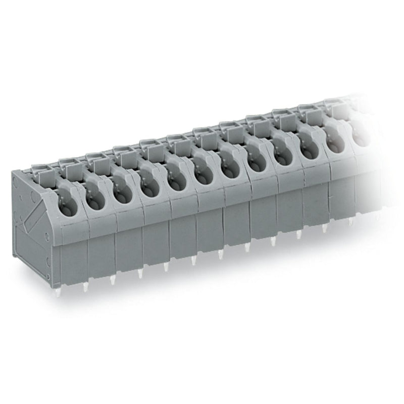 WAGO - Leiterplattenklemme 250-504 Drücker,1,5mm²,grau − 55 Stück