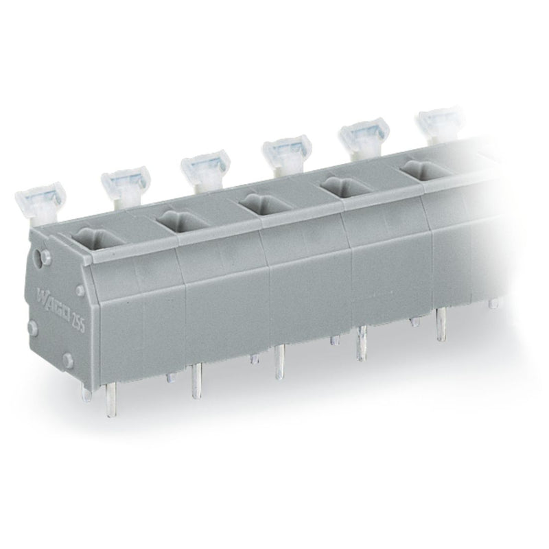 WAGO - Leiterplattenklemme 255-616 Drücker,2,5 mm²,grau − 5 Stück