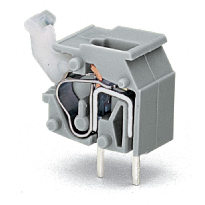 WAGO - Leiterplattenklemme Anreihbare Leiterplattenk. 255-768 Drücker,2,5mm²,sw − 100 Stück