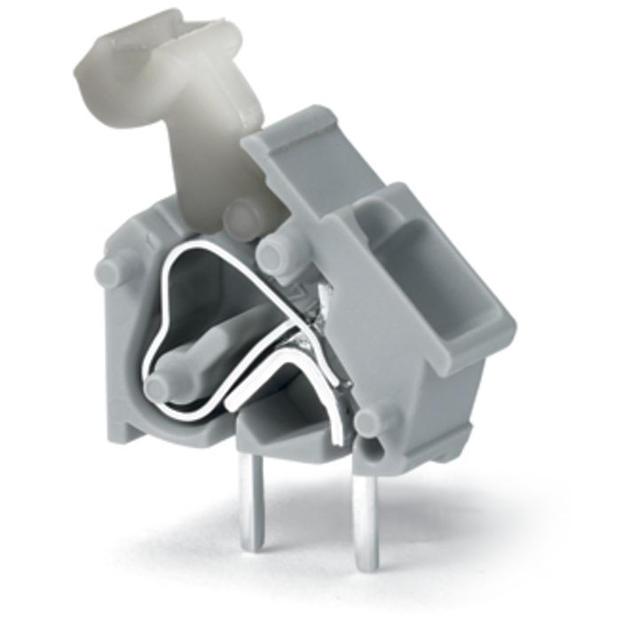 WAGO - Leiterplattenklemme Anreihbare Leiterplattenk. 256-847 Drücker,2,5mm²,hgn − 100 Stück