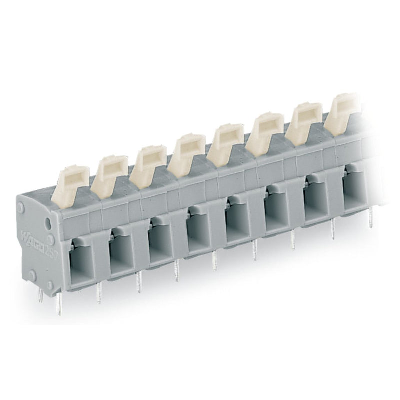 WAGO - Leiterplattenklemme 257-507 Drücker,2,5 mm²,grau − 20 Stück
