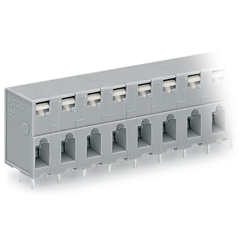 WAGO - Leiterplattenklemme 741-310 Drücker,2,5 mm²,grau − 15 Stück