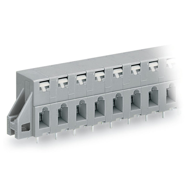 WAGO - Leiterplattenklemme 741-329 Drücker,2,5 mm²,grau − 15 Stück