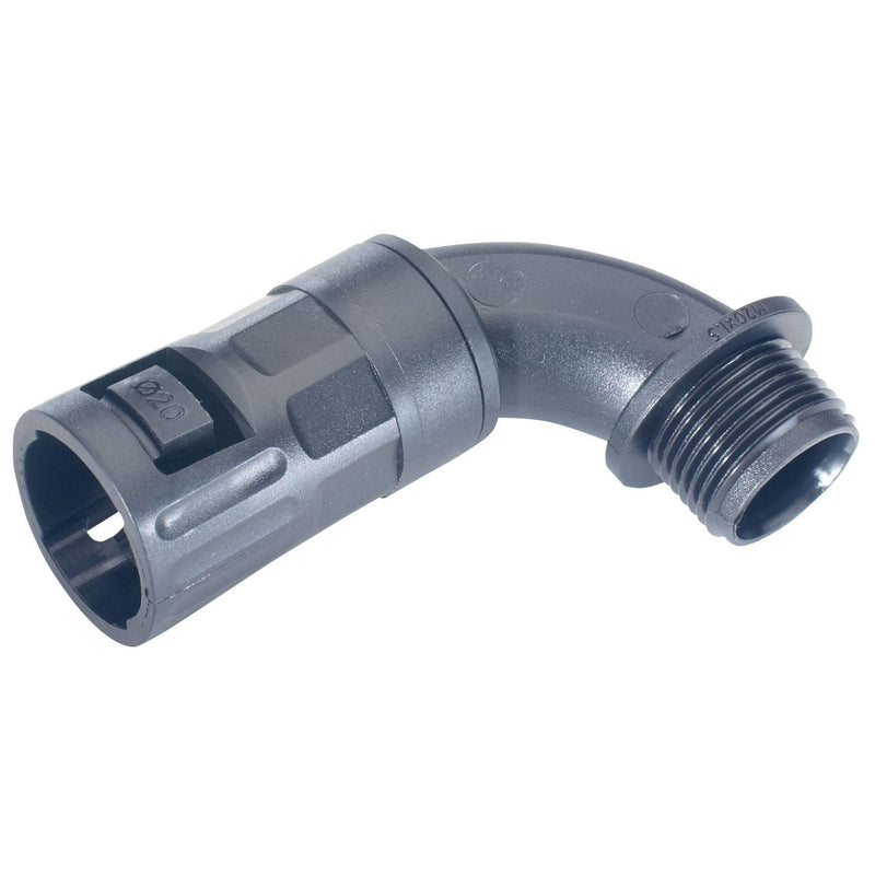 Lapp Zubehör - Kunststoff-Schutzschlauch-Verschraubung SILVYN-FLEXILOK-90°-PG 68100225 29-/34-GY − 10 Stück