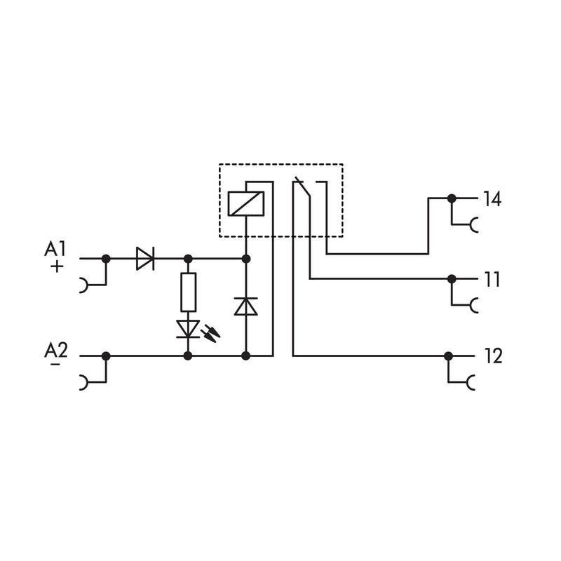 WAGO - Schaltrelais Relaismodul 857-303 DC 12 V,1W,grau