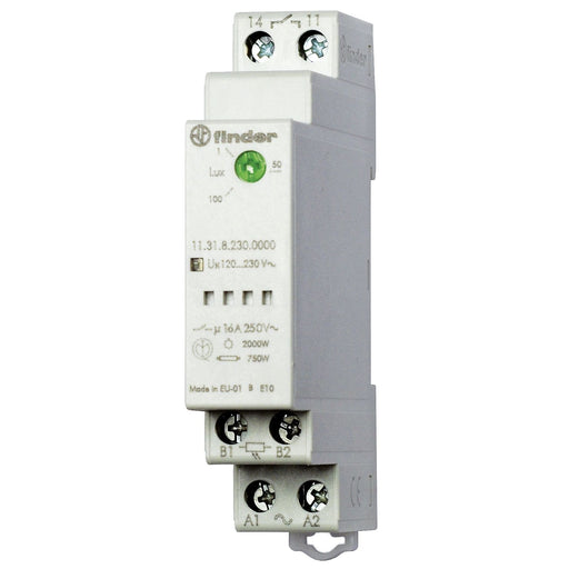 Finder - Dämmerungsschalter Reiheneinbau Dämmerungsschalter 11.31.8.230.0000 1-100Lux 16A 230VAC