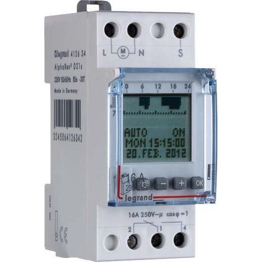 Legrand - Verteilerschaltuhr digital Wochenschaltuhr 1K Legrand 412634 230V AC