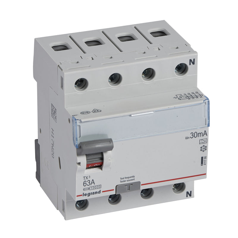 Legrand - Fehlerstrom-Schutzschalter Legrand 411766 63A 4P 30mA − 1 Stück