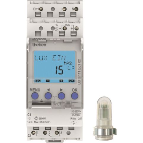 Theben - Dämmerungsschalter Reiheneinbau Dämmerungsschalter LUNA 111 top3 AL m.Aufbaulichtsensor