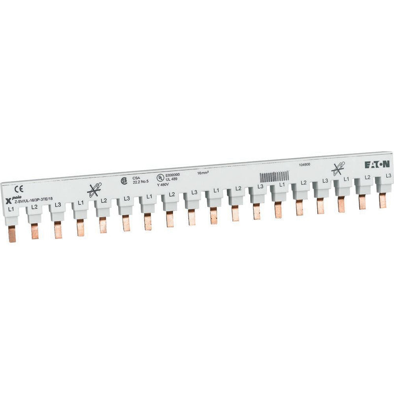 Eaton - Phasenschiene 2Ph 16qmm Z-SV/UL-16/2P-2TE/6 Stift 6TE − 10 Stück