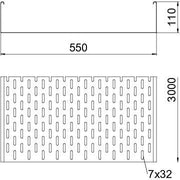 OBO Bettermann - Kabelrinne MKS 155 FS 110x550mm − 3 Meter