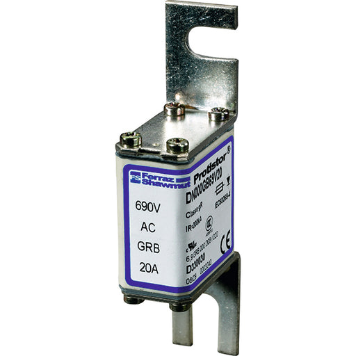 Mersen - Messersicherung Sicherungseinsatz NH gR DN000GB69V40 Gr.000 40A DIN80 − 3 Stück