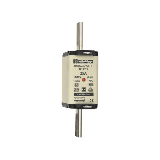 Mersen - Messersicherung Sicherungseinsatz NH Sond. NH12GG50V80-1 gG Gr.1 80A SGL KM − 3 Stück