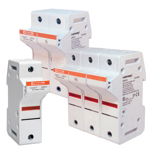 Mersen - Halter für zylindrische Sicherung Sicherungshalter J ULTRA US3JN SAFE 30A N-polig − 6 Stück