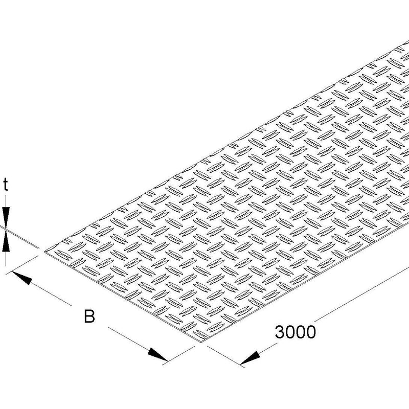 Niedax - Deckel für Kabeltragsystem Riffelblechabdeckung RRA 600-2.5 ALO − 3 Meter