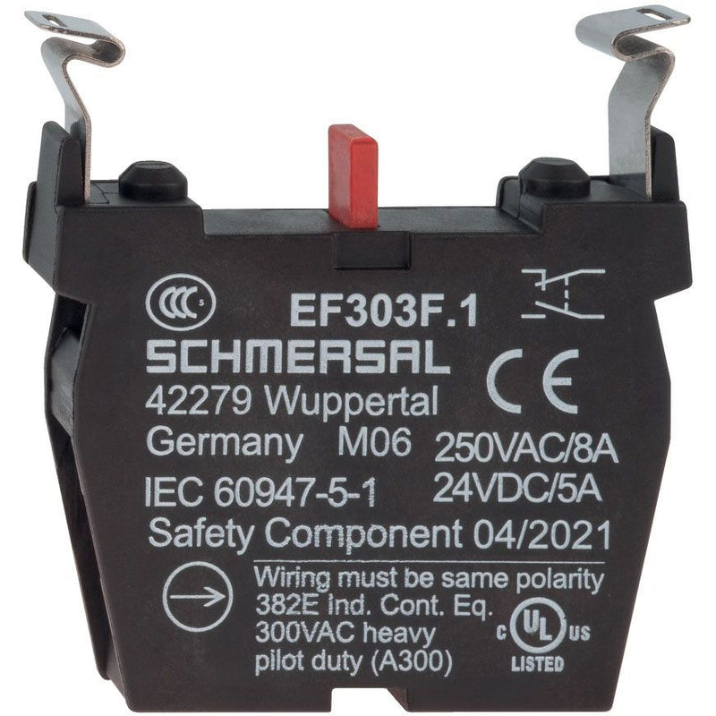 Schmersal - Hilfsschalterblock Tastelement EF303F.1 1S+1Ö