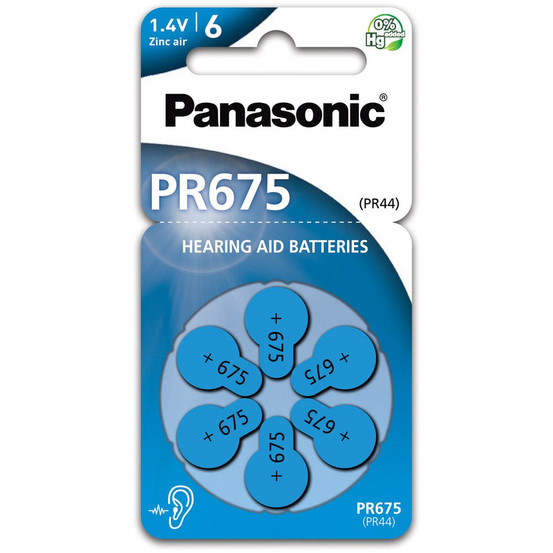 Hückmann - Batterie Hörgerätebatterie 1,4V PR675(VE 6) 675 Bli6 Panasonic