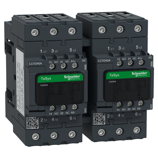 Schneider Electric - Schützkombination Wendeschützkombination LC2D40ABBE 40A,24VDC,11W