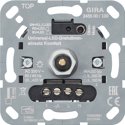 Gira - Dimmer LED-Univers.-Dimmereinsatz 245500 Komfort