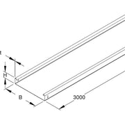 Niedax - Kabelrinne RLU 35.150 m.Verbinder − 6 Meter