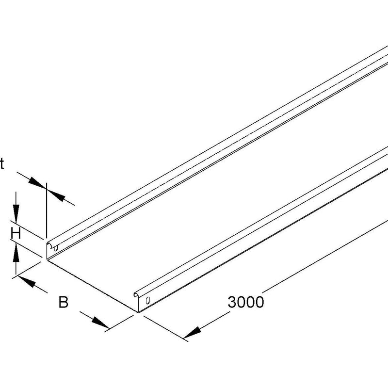 Niedax - Kabelrinne RLU 35.150 m.Verbinder − 6 Meter