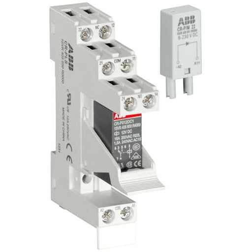 ABB Stotz S&J - Schaltrelais Interface-Relais CR-P230AC1LC92CV komplett mit Sockel − 10 Stück