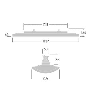 Thorn - Pendelleuchte LED-Hängeleuchte IQ SUSP S #96637140 840, weiß