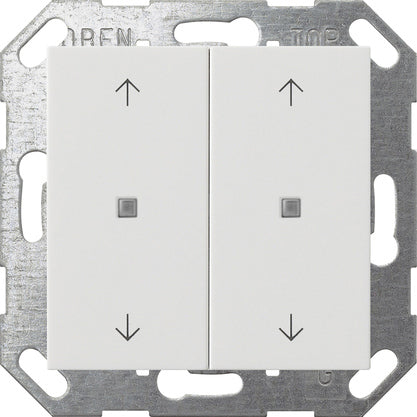 Gira - Bussystem-Tastwippe Taster Wippe 517403 KNX, 2f, Reinweiß