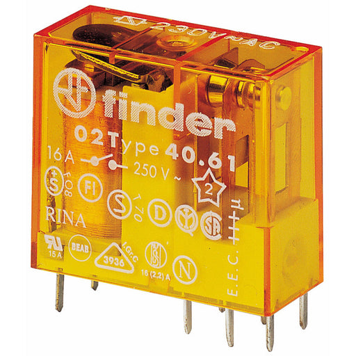 Finder - Schaltrelais Steck-/Printrelais 40.61.8.230.1000 230VAC, 1W 16A