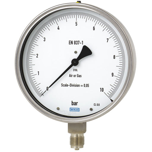 Wika Wiegand - Rohrfedermanometer Feinmessmano 332.30.160 VA 13468210 4barCl06G1/2Bunt