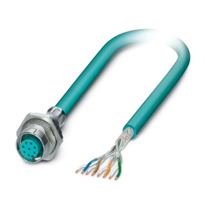 Phoenix Contact - Patchkabel Kupfer Gerätesteckverbinder VS-M12FSBP-O#1260718 Hinterwand