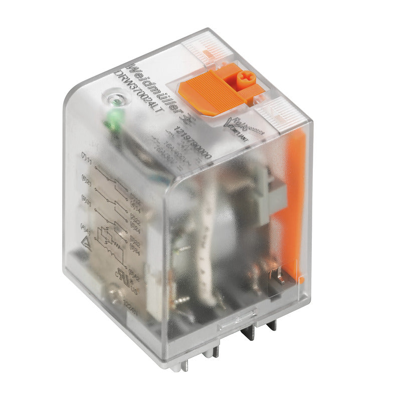 Weidmüller - Schaltrelais Leistungsrelais 24VAC DRW273524LT 2 Wechsler − 10 Stück