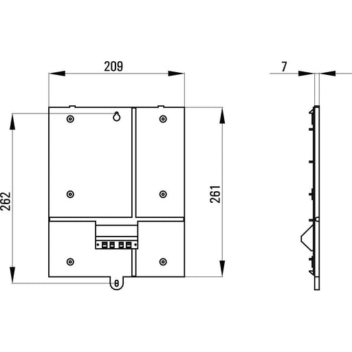 WHD - Halterung für Audio-/Videosysteme Rückwand WL6gr-Rückw.M.4 Litzen f. WL 6