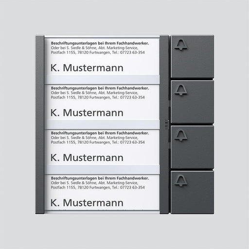 Siedle&Söhne - Funktionsmodul für Türkommunikation Bus-Tasten-Modul BTM 650-04 DG dgr/gli