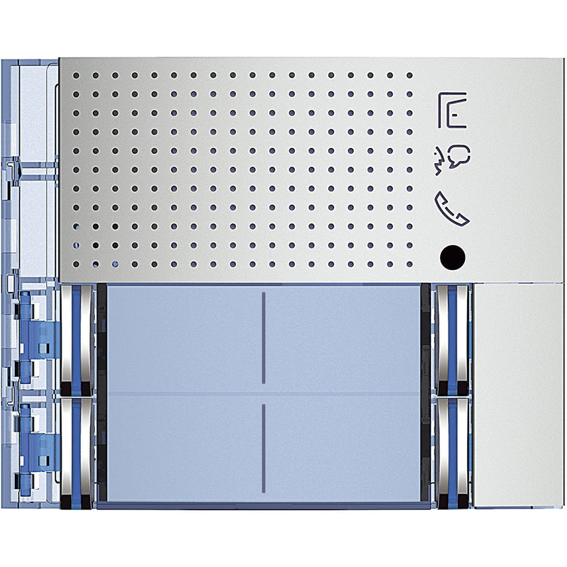 Legrand (BT) - Abdeckrahmen Frontblende Plus 2-reihig 351181 Allmetal,4 Ruftasten