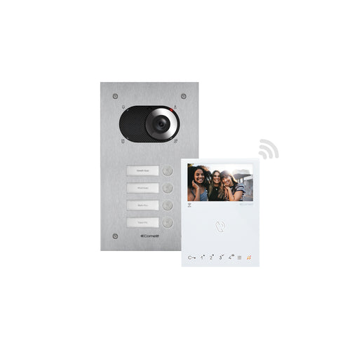Comelit - Türsprech-Set Vierfamilienhauskit Switch KVS2014 1xMonitorMini HFWiFi