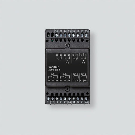 Siedle&Söhne - Zusatzgerät für Türkommunikation IP-Schaltaktor Erweiterung AE I/O 670-0 Schwarz