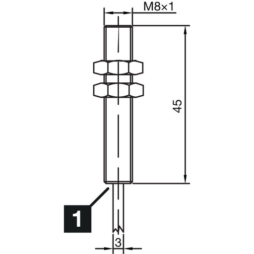 Di-soric - Induktiver Näherungsschalter Induktiver Näherungssensor INS-M08-B01PS-2C 1mm, bündig