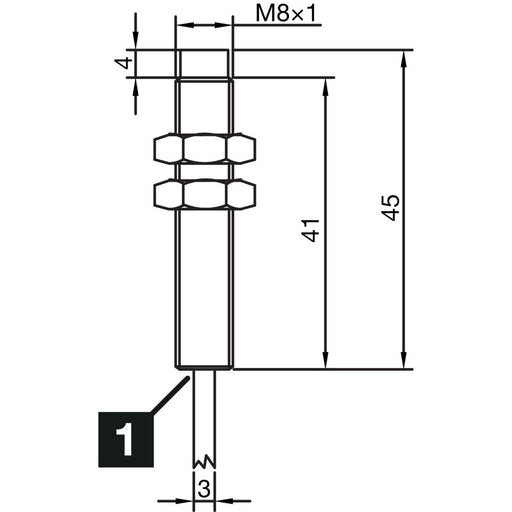 Di-soric - Induktiver Näherungsschalter Induktiver Näherungssensor INS-M08-N02PS-2C 2mm, nicht bündig