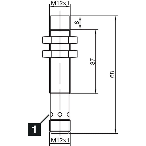 Di-soric - Induktiver Näherungsschalter Induktiver Näherungssensor INS-M12-N08PO-B3 8mm, nicht bündig